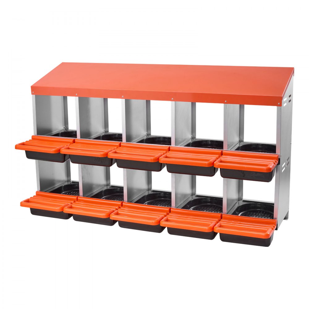 Legenest 10 Fächer, Abrollnest aus Metall mit schützenden Auffangdeckeln, Abrollnest, Hühnernest, ideal für Hühner, Enten, Hähnchen & anderes Geflügel, 1320x525x790 mm Legenest 10 Fächer, Abrollnest aus Metall mit schützenden Auffangdeckeln, Abrollnest, Hühnernest, ideal für Hühner, Enten, Hähnchen & anderes Geflügel, 1320x525x790 mm