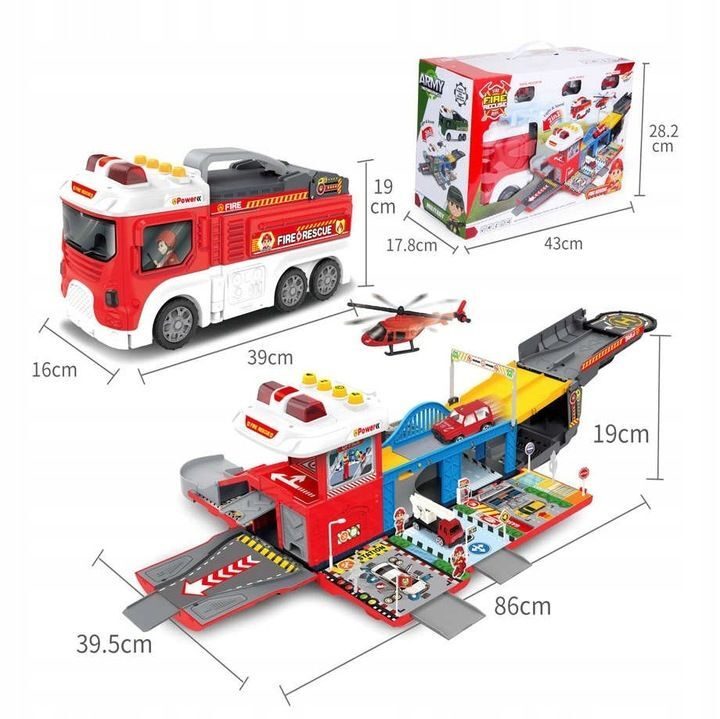 Interactieve kinderspeelgoedbrandweerkazerne XXL-set