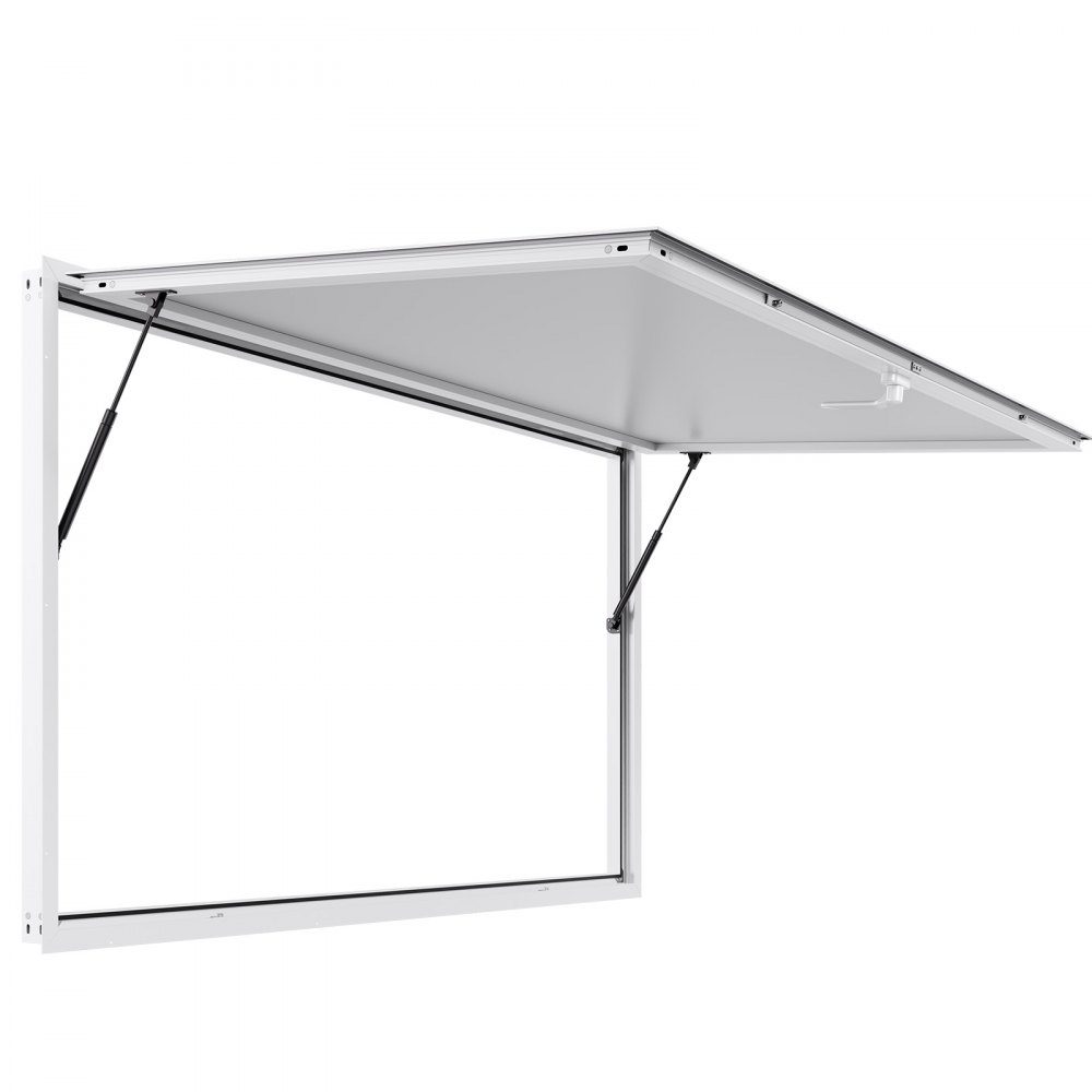 Snack window (1880 x 1016 mm), service window with aluminum frame for snack trailers, serving window with 85° opening angle for food trucks, rainwater-resistant drinks window
