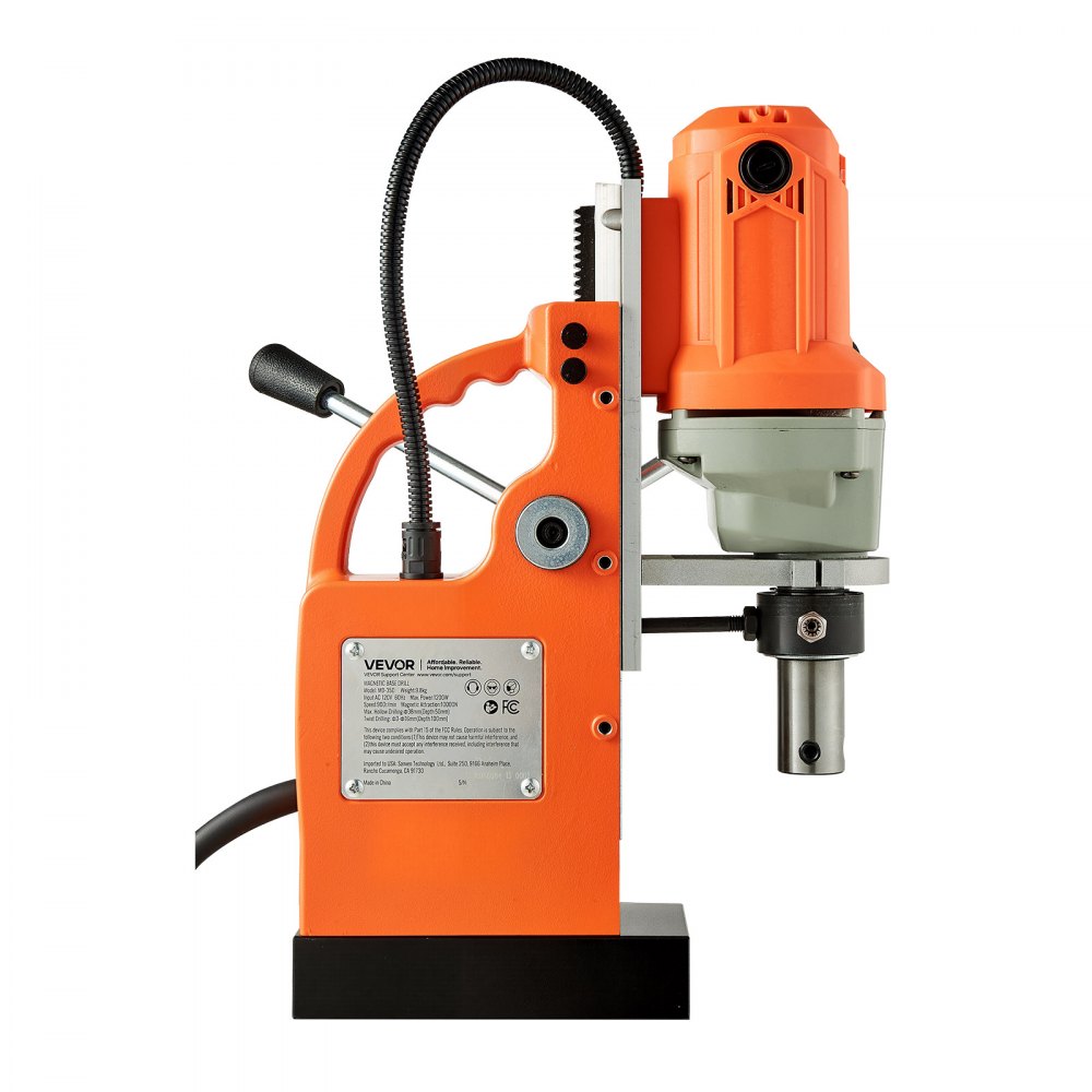 Magneetboor 1200 W 38 mm boordiameter, 10000 N Power Mag boorsysteem, 900 tpm toerental met Weldon-as en efficiënte koeling, voor metalen oppervlakken, industrie, doe-het-zelvers Magneetboor 1200 W 38 mm boordiameter, 10000 N Power Mag boorsysteem, 900 tpm toerental met Weldon-as en efficiënte koeling, voor metalen oppervlakken, industrie, doe-het-zelvers
