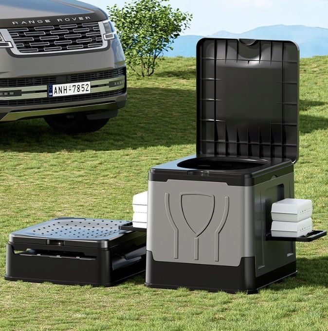 Tragbare, faltbare Campingtoilette – Komfort für unterwegs
