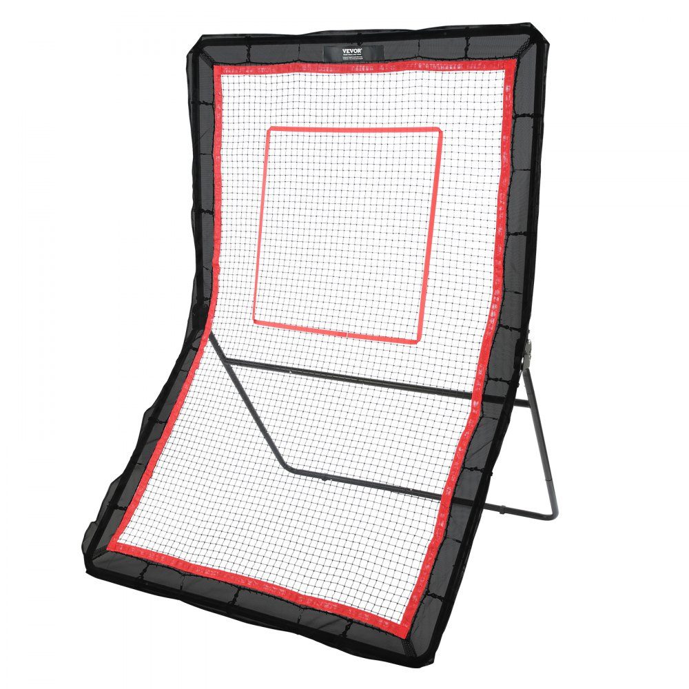 Hinterhof-Lacrosse-Rebounder, 1,5 x 2,1 m, Volleyball-Rebound-Netz, Pitchback, Throwback, Baseball, Softball, Return-Trainingsbildschirm, verstellbarer Winkel, Schießübungs-Trainingswand mit Zielscheibe