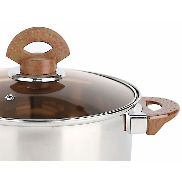 Set de casseroles en bois Premium Set Verso Wood en acier inoxydable