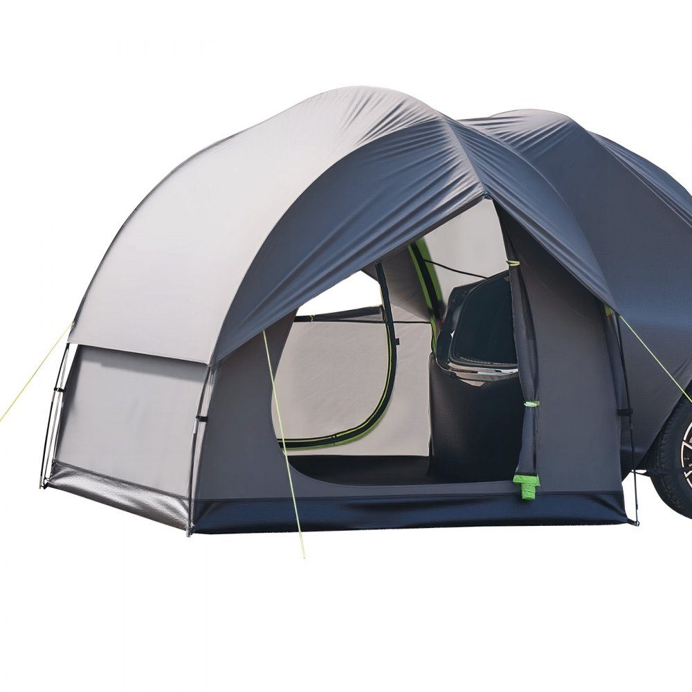 SUV Tent Camping Car Tent (240x240x215cm) Waterproof PU2000 Spacious Double Layer Design for 5-8 People SUV Camping Tent with 2 Doors & Mesh Windows & Rain Cover & Bag