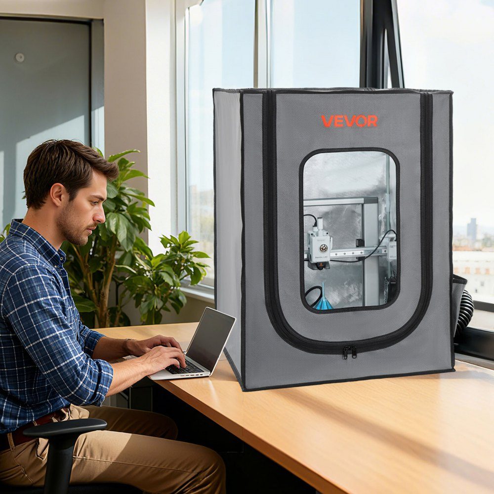 3D Printer Enclosure, Printer Tent (55x65x75cm), Dustproof and Waterproof Protective Cover with Constant Temperature and LED Lighting, Compatible with Photon Mono/Mars 3, FDM/LCD Printer