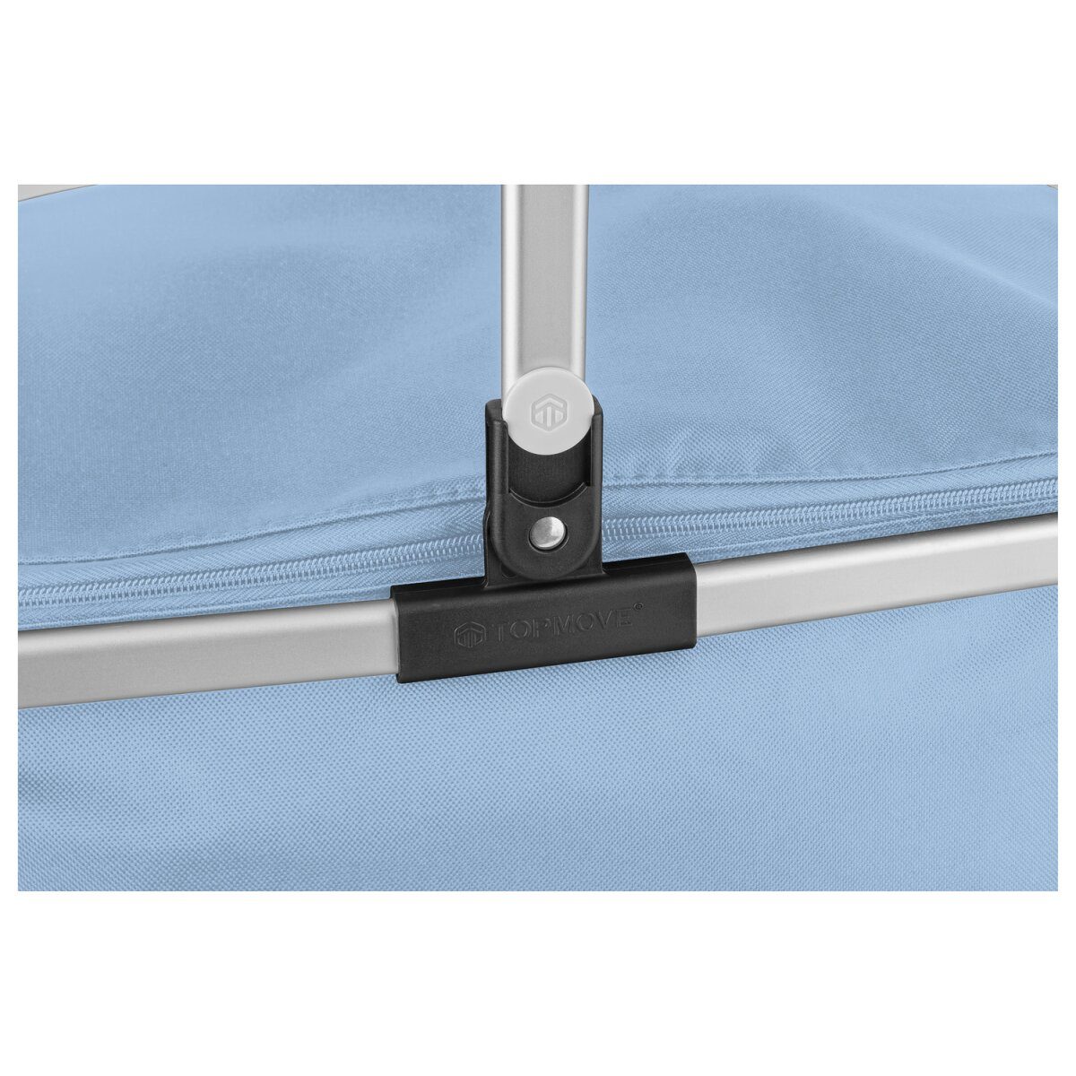 TOPMOVE® Einkaufskorb, mit Aluminiumgestell, faltbar (blau)