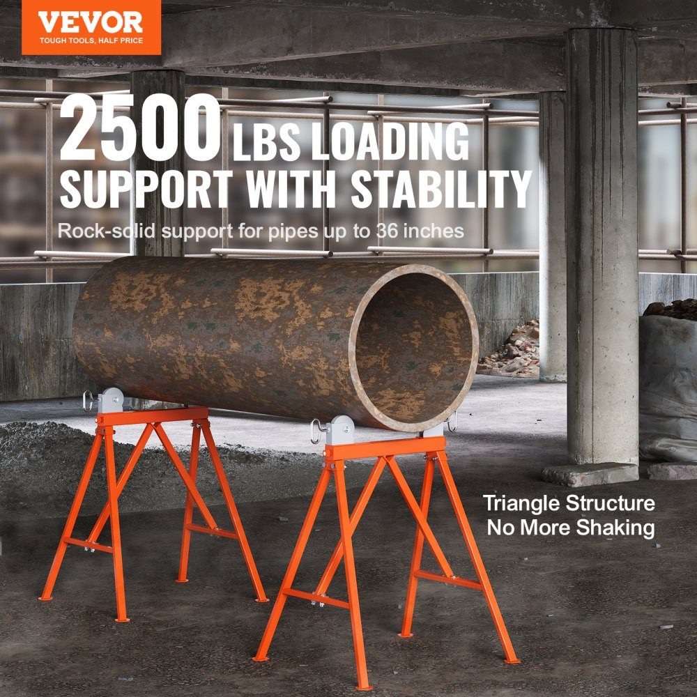 Rollständer mit Rollkopf 1134 kg Tragkraft Rollständer #45 Stahl-Rollständer 5 bis 91 cm Ständerständer Arbeitsständer Montageständer Geeignet für die Wartung von Rohrleitungen oder den Bau von Bauwerken