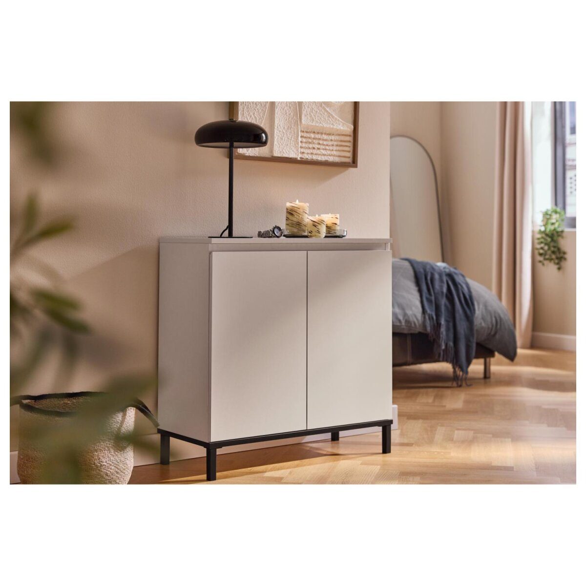 LIVARNO® chest of drawers, with 2 doors, cashmere gray