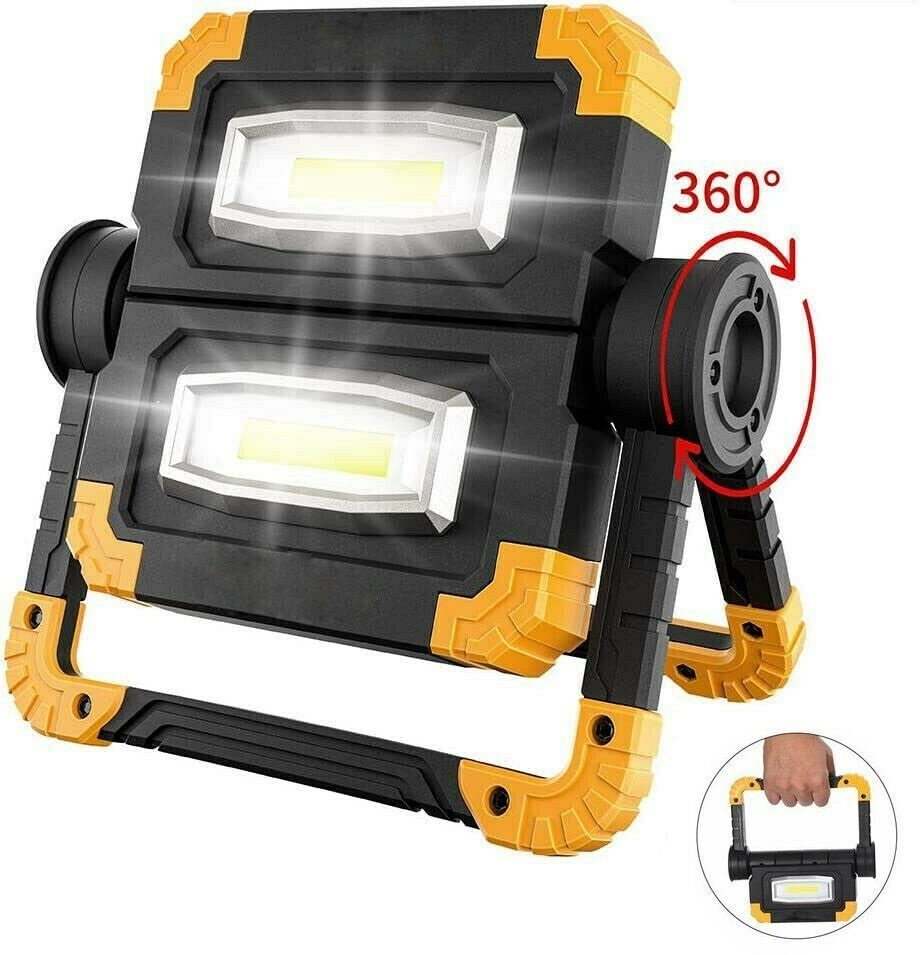 Akku LED Strahler Arbeitsleuchte Baustrahler Handleuchte