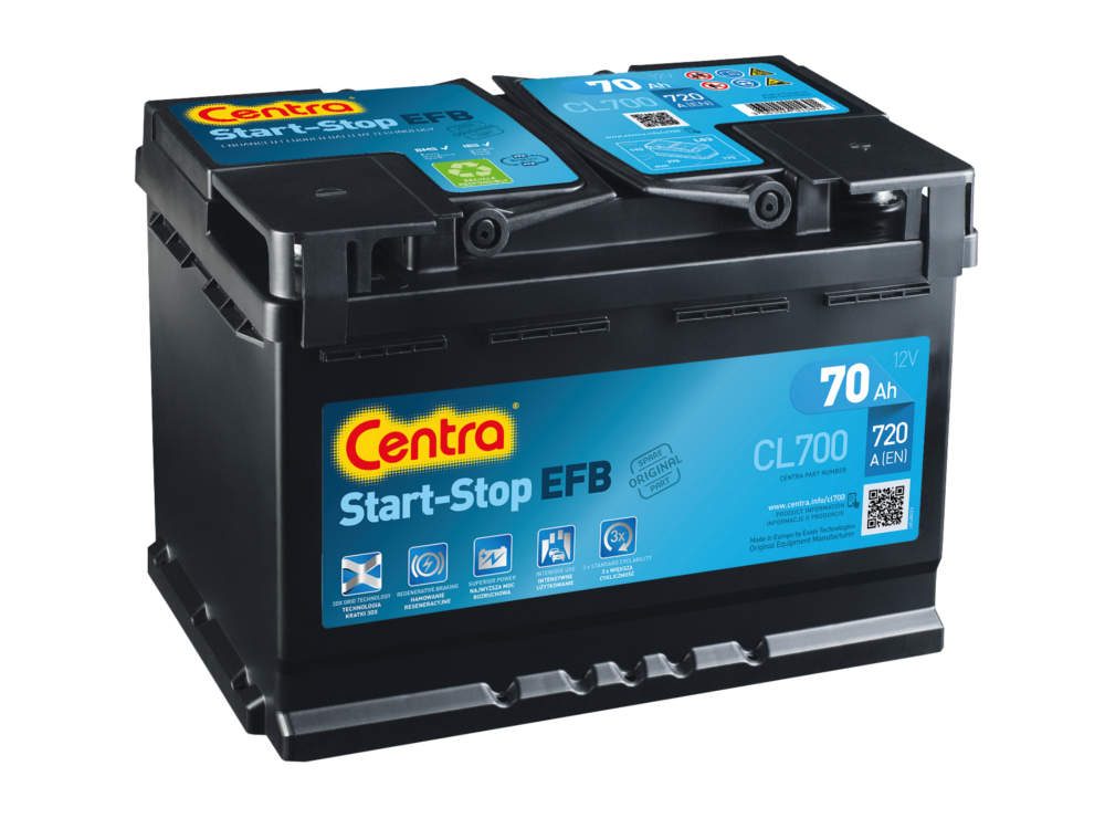 CENTRA EFB 70Ah 720A – Part No. CL700