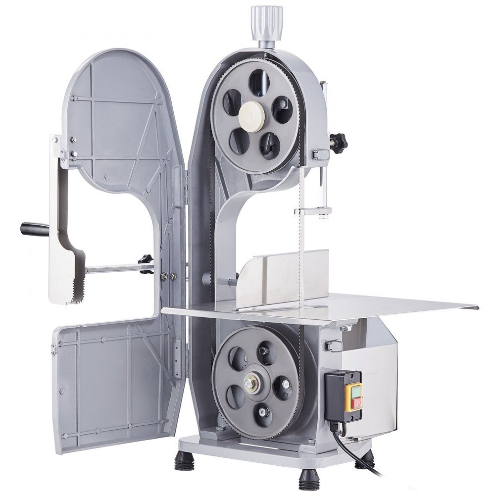 Knochensägemaschine, 1500 W 300 kg/h, elektrische Knochenschneidemaschine, 490 x 380 mm Knochenschneidemaschine, 4–200 mm Schnittstärke, Gastro-Fleischsäge, kommerzielle Knochensäge, Fleischbandsäge