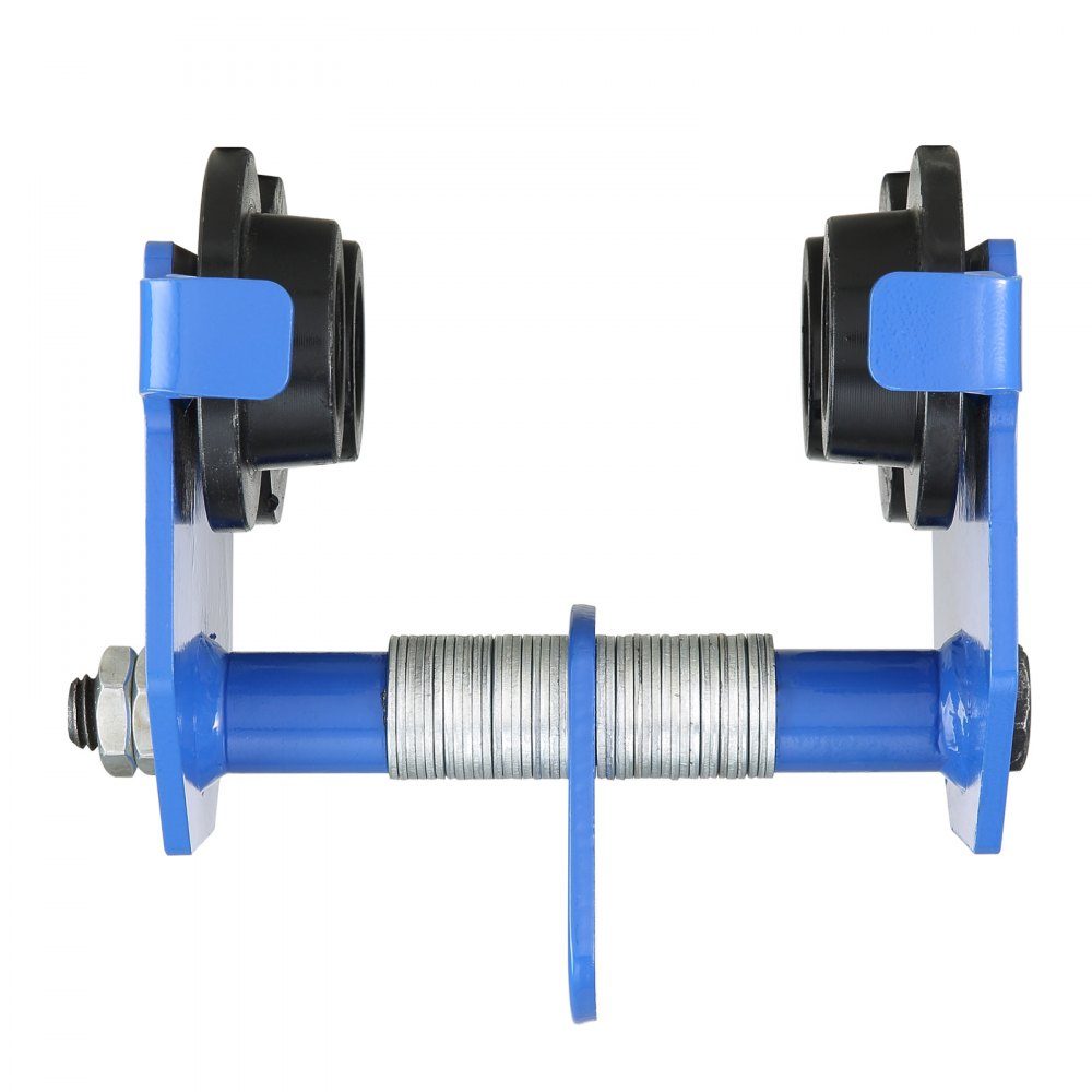 Trolley, draagvermogen 0,5 T, trolley met dubbele wielen, verstelbaar voor I-balk flensbreedte 63,5 tot 139,7 mm. Robuuste garagetakel van gelegeerd staal voor rechte, gebogen I-balken