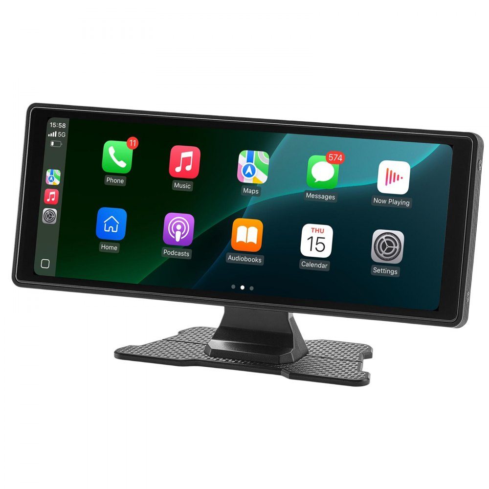 Kabelloses Autoradio (254 mm), HD-Radio mit Touchscreen mit Apple CarPlay und Android Auto, CarPlay-Bildschirm mit Kameras vorne und hinten, Sprachsteuerung, Mirror Link, Bluetooth, GPS-Navigation