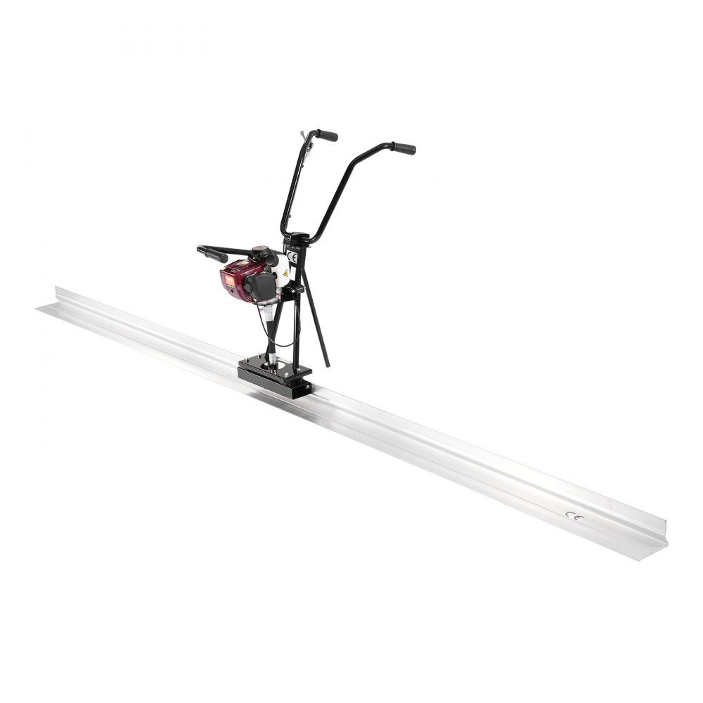Aluminum Electric Concrete Spreader 1.2m Tool for Leveling and Finishing Concrete Screeds 4-Stroke Vibration Motor Height Adjustable Handles High Efficiency 6500rpm