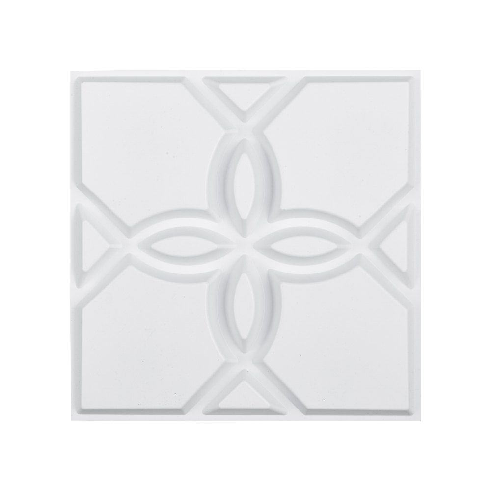 3D-Wandpaneele, 33er-Set, 30 x 30 cm, PVC-Wandpaneele in modernem, minimalistischem Blumendesign, Wanddekoration, Inneneinrichtung für Schlafzimmer, Wohnzimmer und Spielzimmer, Mattweiß