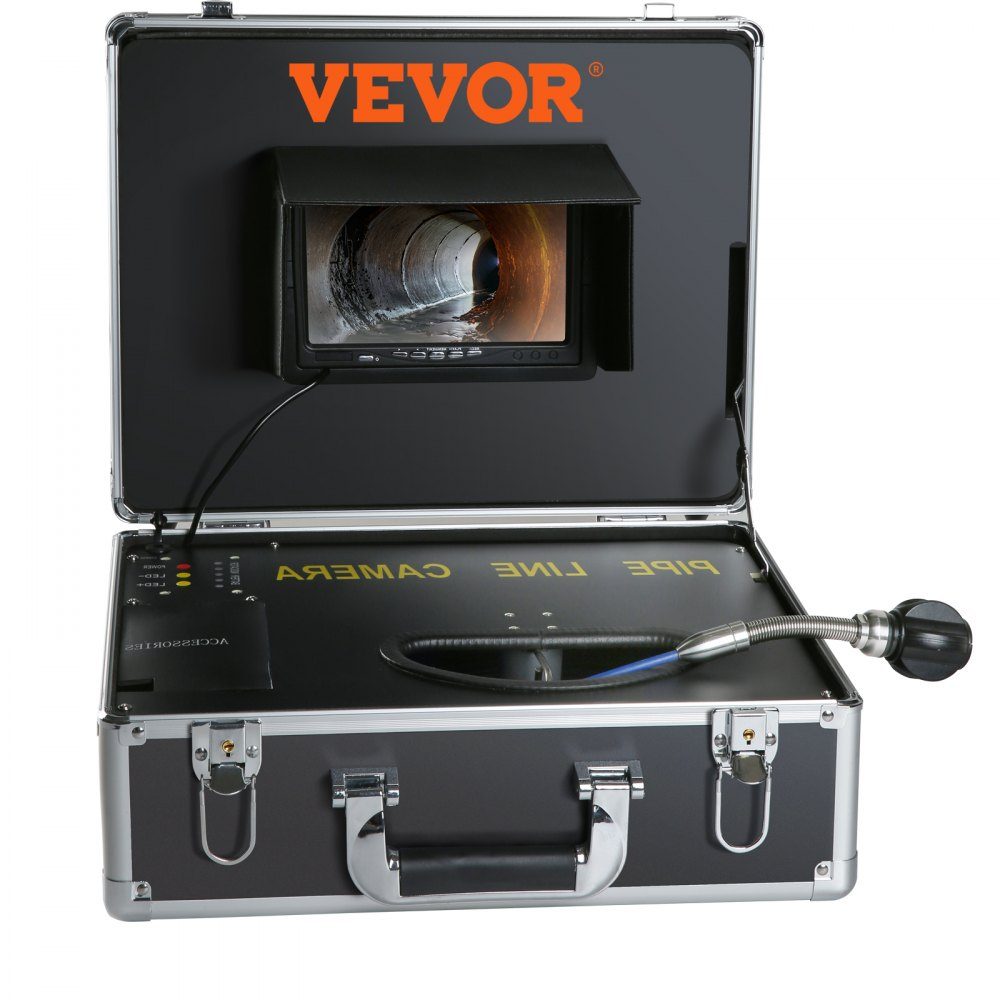 Professionelle 7" 480p Rohrkamera 30m Kanalkamera Endoskop 1000TVL Inspektionskamera 130° Betrachtungswinkel 25mm Kameradurchmesser 4500 mAh Akku für 6 Stunden Endoskopkamera Rohr DVR & Fotoaufzeichnung