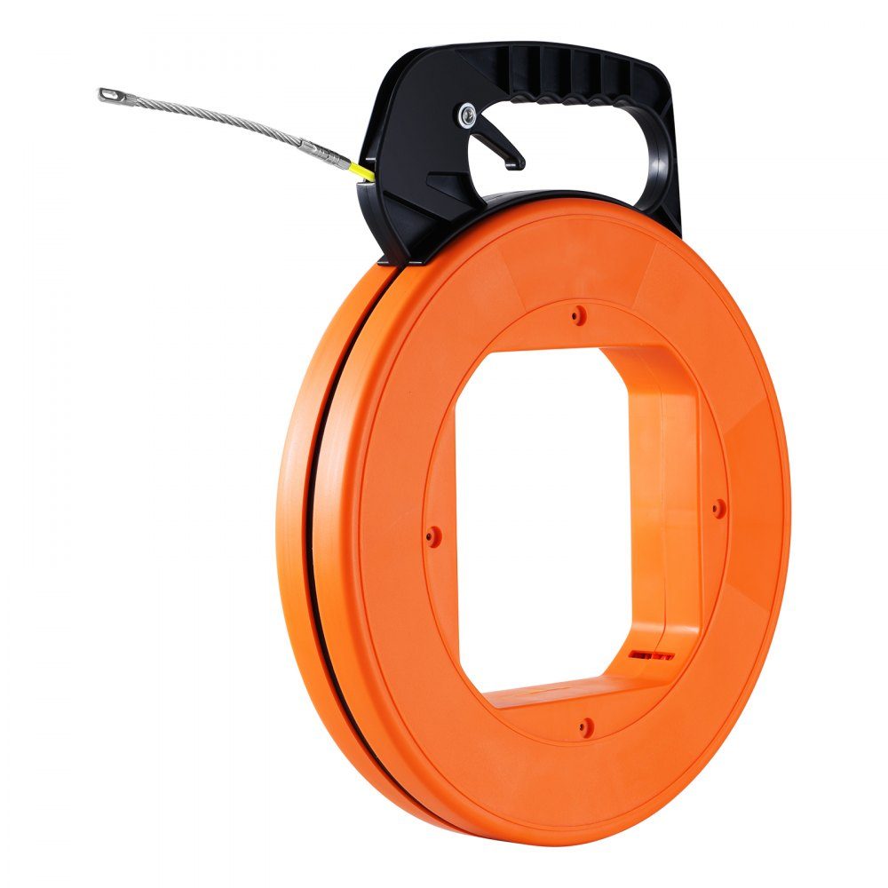 Pulling Aid, 60.96m x 4.7mm, Fiberglass Wire Puller with Optimized Housing & Handle, User-Friendly Cable Pulling Tool, Pulling Spiral for Wall & Electrical Cables, Non-Conductive