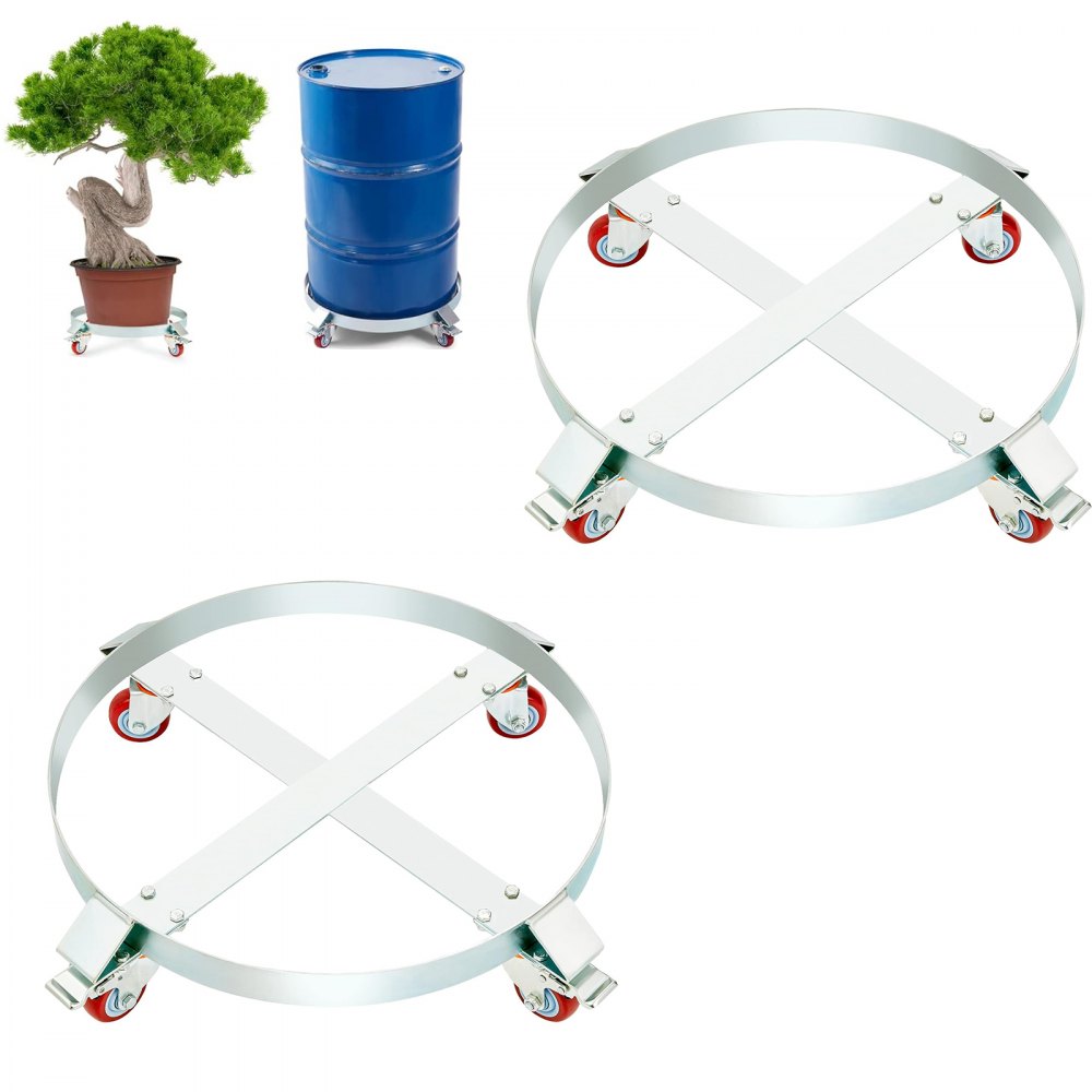 2x rouleau à fûts rouleau de transport 250L planche à roulettes en acier au carbone diamètre intérieur Ø 607mm chariot à fûts avec 4 roues universelles avec freins chariot chariot de transport pour le transport de fûts jusqu'à 454kg 2x rouleau à fûts rouleau de transport 250L planche à roulettes en acier au carbone diamètre intérieur Ø 607mm chariot à fûts avec 4 roues universelles avec freins chariot chariot de transport pour le transport de fûts jusqu'à 454kg
