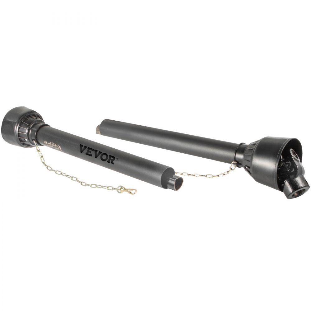 PTO T4 Cardan Shaft Drive Shaft 34.9mm 6 Spline End for Tractor Extendable from 1100 to 1550mm Ideal for Lawnmowers, Brush Cutters, Tillers, Fertilizer Spreaders