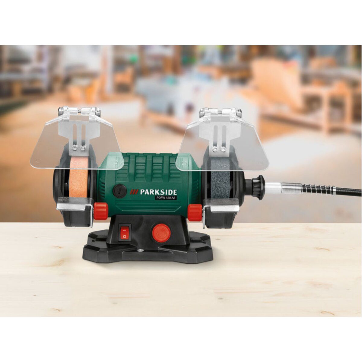 PARKSIDE® double grinder »PDFW 120 A2«, 120 W, with flexible shaft good