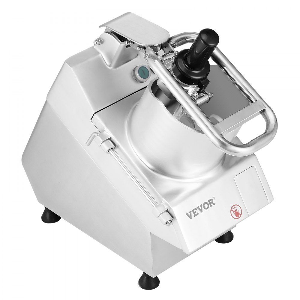 Keukenmachine groentesnijder groentehakselaar 2 vulopeningen, voedselveilige roestvrijstalen snijder met 6 afneembare messen, 3/5/7/10 mm rasp, 2/4 mm snijmachine, voor groenten, fruit
