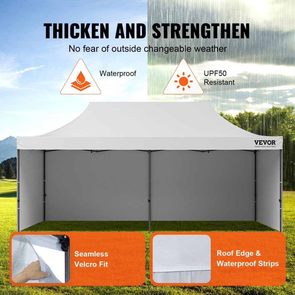 Pavillon 304,8x609,6x320cm Gartenzelt 500D PU Silberstoff Faltpavillon höhenverstellbar inkl. Aufbewahrungstasche, Partyzelt, 12–16 Personen, Pop-Up-Zelt, Gartenpavillon für Campingausflug