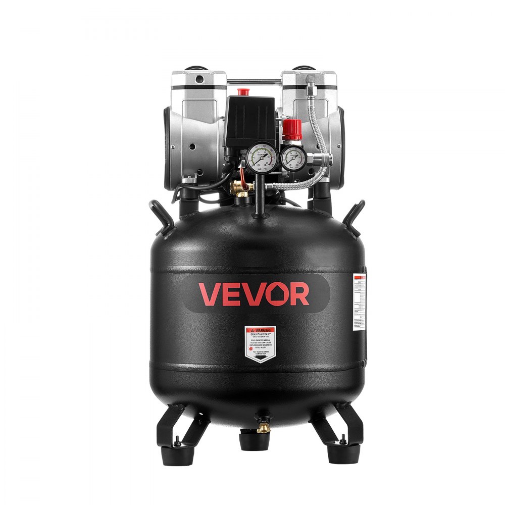 Persluchtcompressor 30 L, luchtcompressor 2 PK, 113 L/min bij 6,2 bar, max. 10 bar druk, olievrije compressortank voor autoreparaties, bandenvullen, schilderwerk, houtwerk & spijkerwerk Persluchtcompressor 30 L, luchtcompressor 2 PK, 113 L/min bij 6,2 bar, max. 10 bar druk, olievrije compressortank voor autoreparaties, bandenvullen, schilderwerk, houtwerk & spijkerwerk