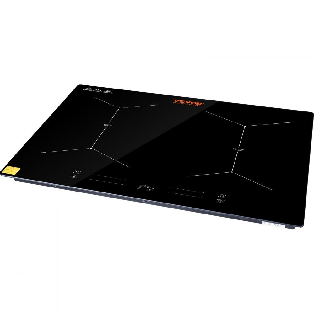 Induction hob induction hob 6800 W, 4 plates induction hob touchscreen 9 heating levels, integrated induction hob, automatic switch-off and child lock