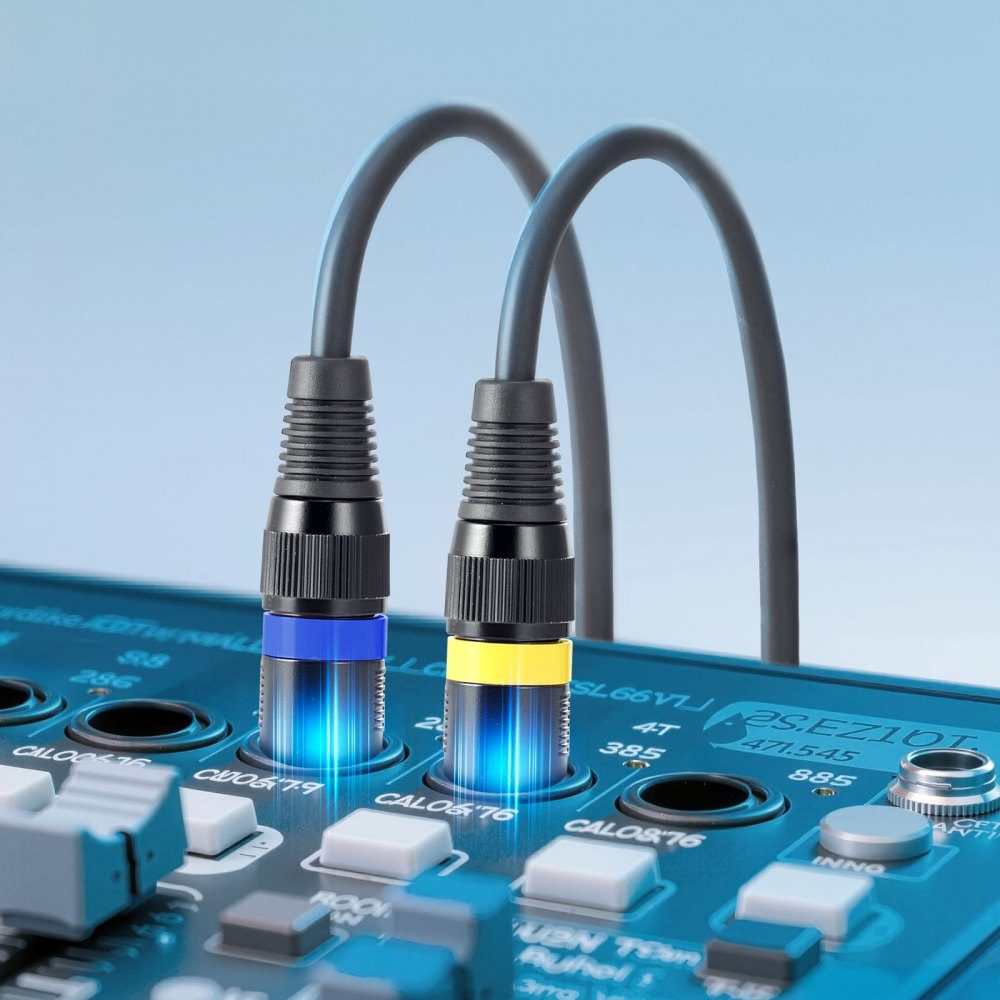 XLR Cable 30.5m 2 Pack Balanced DMX Microphone Cable (Male to Female) Gold Plated 3 Pin XLR Microphone Speaker Cable for Stage Lighting, Microphones, Amplifiers, Mixers