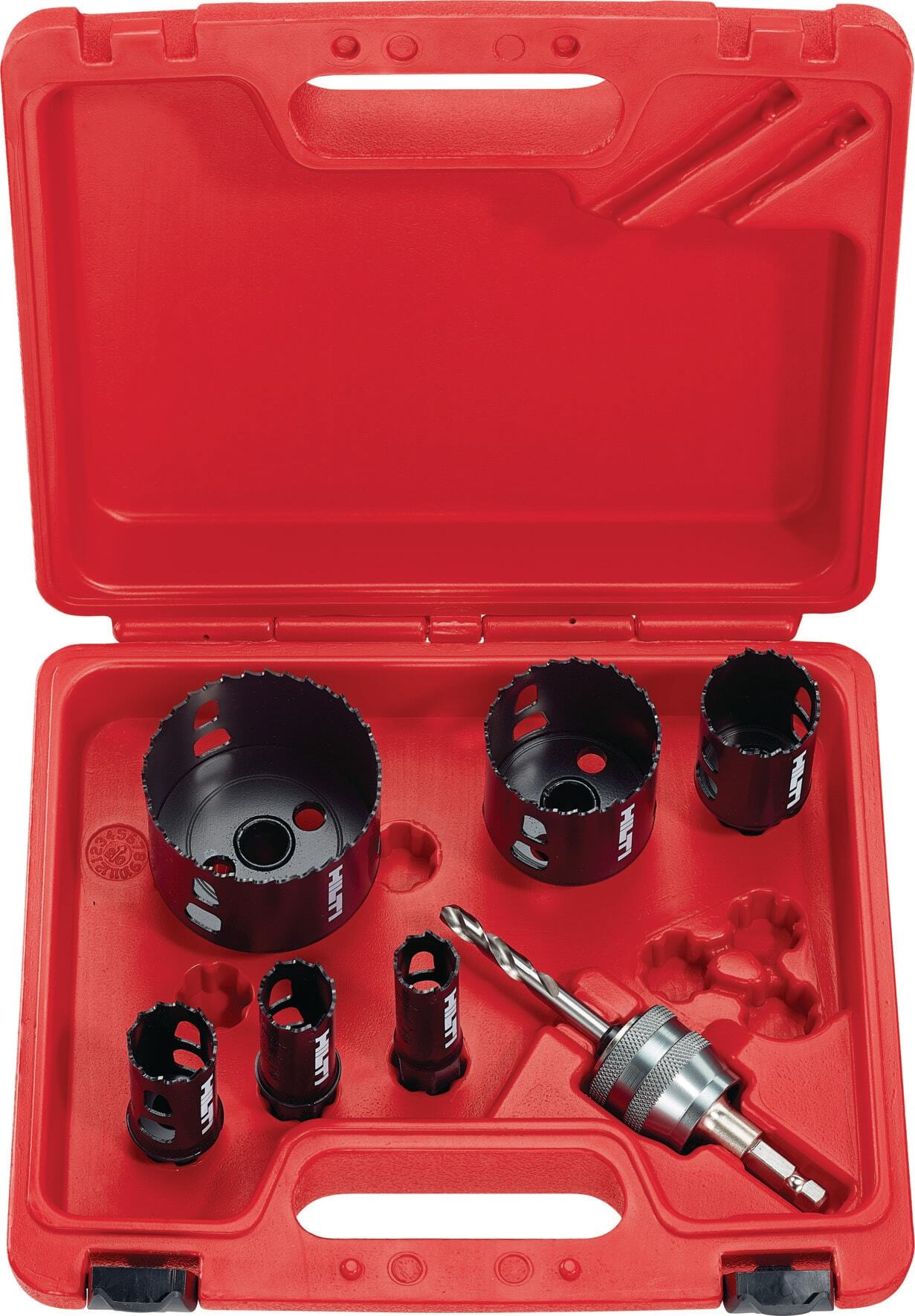Zestaw otwornic Hilti HS-MU Otwornica E 19mm - 68mm zestaw 2261213 Zestaw otwornic Hilti HS-MU Otwornica E 19mm - 68mm zestaw 2261213