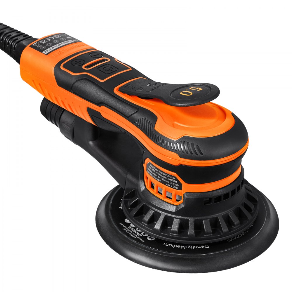 Exzenterschleifer, 152 mm bürstenloser elektrischer Exzenterschleifer, 350 W, 6 variable Geschwindigkeiten, mit 10 Schleifpapieren, staubdichtem Anschluss und Schlauch, zum Holzschleifen Exzenterschleifer, 152 mm bürstenloser elektrischer Exzenterschleifer, 350 W, 6 variable Geschwindigkeiten, mit 10 Schleifpapieren, staubdichtem Anschluss und Schlauch, zum Holzschleifen
