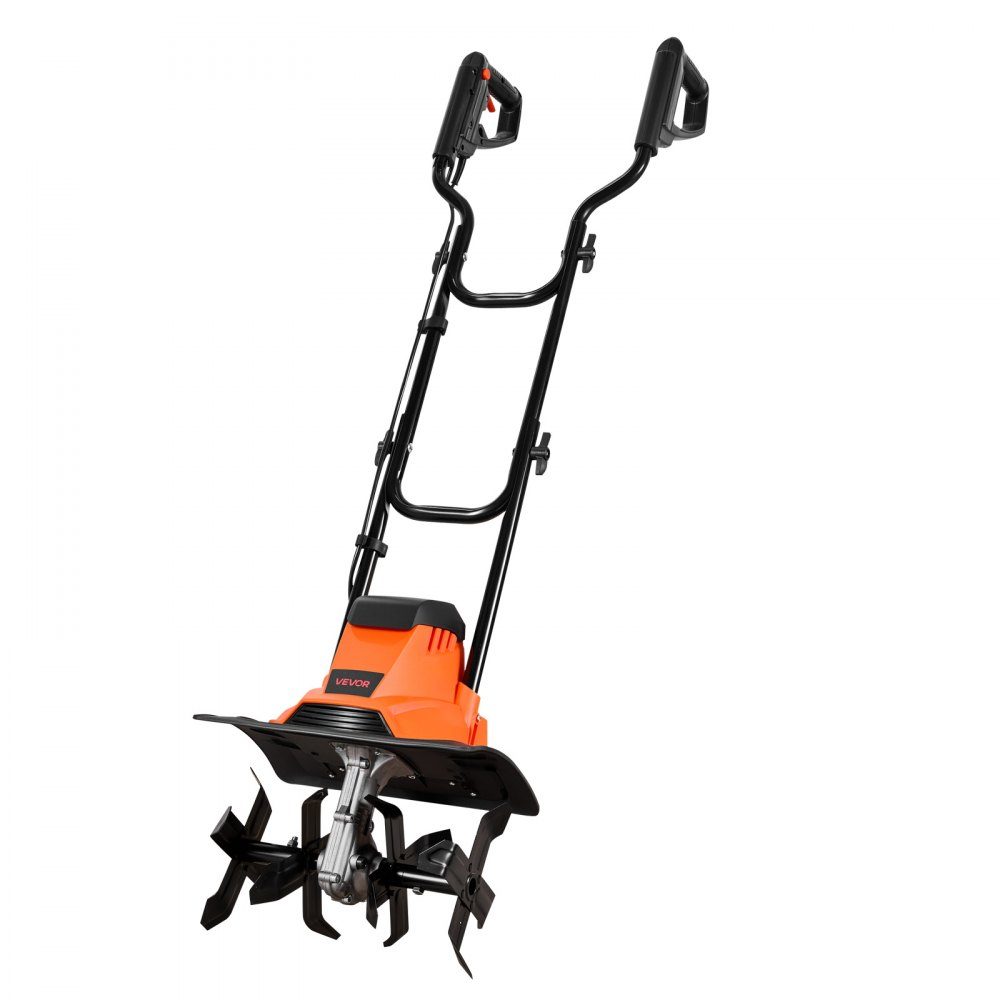 Electric motor hoe 36 cm working width, 22 cm working depth, 1200 W motor hoe, soil shredder, cultivator with steel tines & folding handle, garden tiller for lawn, yard and garden maintenance