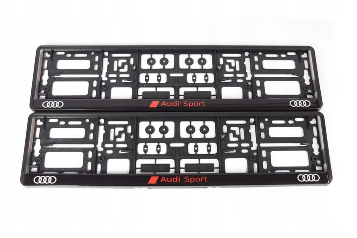 2x ORIGINAL Kennzeichenhalter für Audi Sport UV-Druck, witterungsbeständig