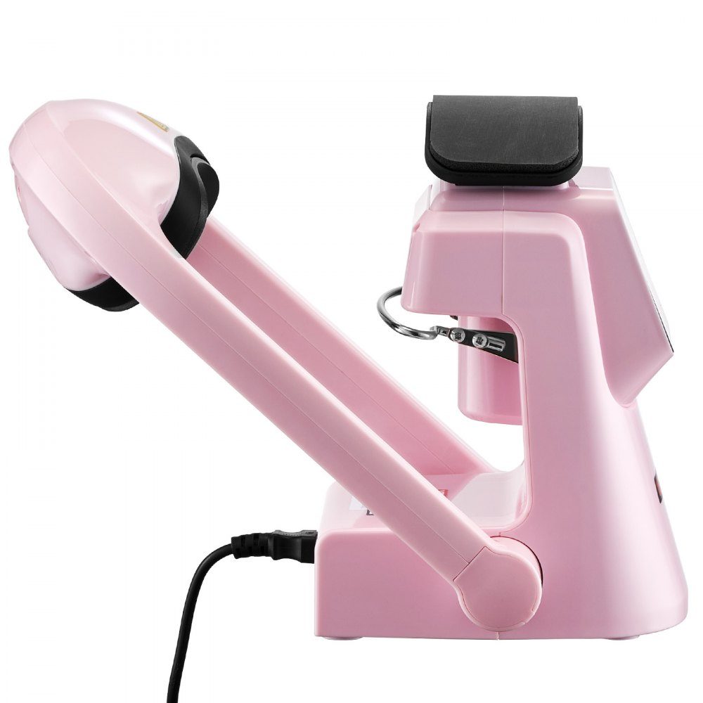 Automatic Hat Heat Press with 2 Interchangeable Plates, Auto Open and Release, Touch Screen for Time and Temperature Control, Heat Transfer Printing for Caps, Hats, Pink