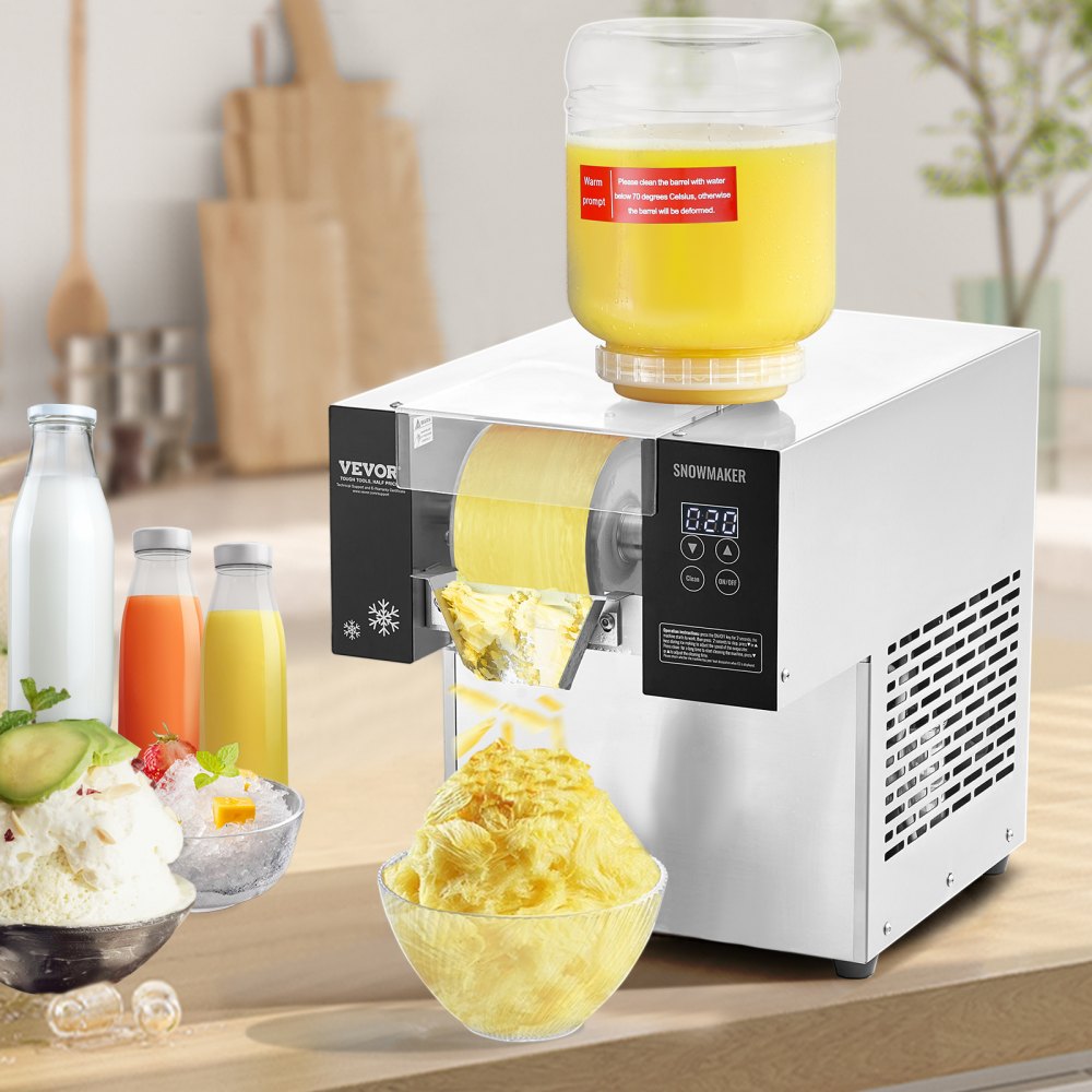 Commercial Snowflake Ice Machine Snow Ice Maker, 170kg/day Snowflake Ice Machine, Stainless Steel Ice Shaver, Electric Snow Cone Maker, Air Cooling System for Bakery Cafe Commercial Snowflake Ice Machine Snow Ice Maker, 170kg/day Snowflake Ice Machine, Stainless Steel Ice Shaver, Electric Snow Cone Maker, Air Cooling System for Bakery Cafe