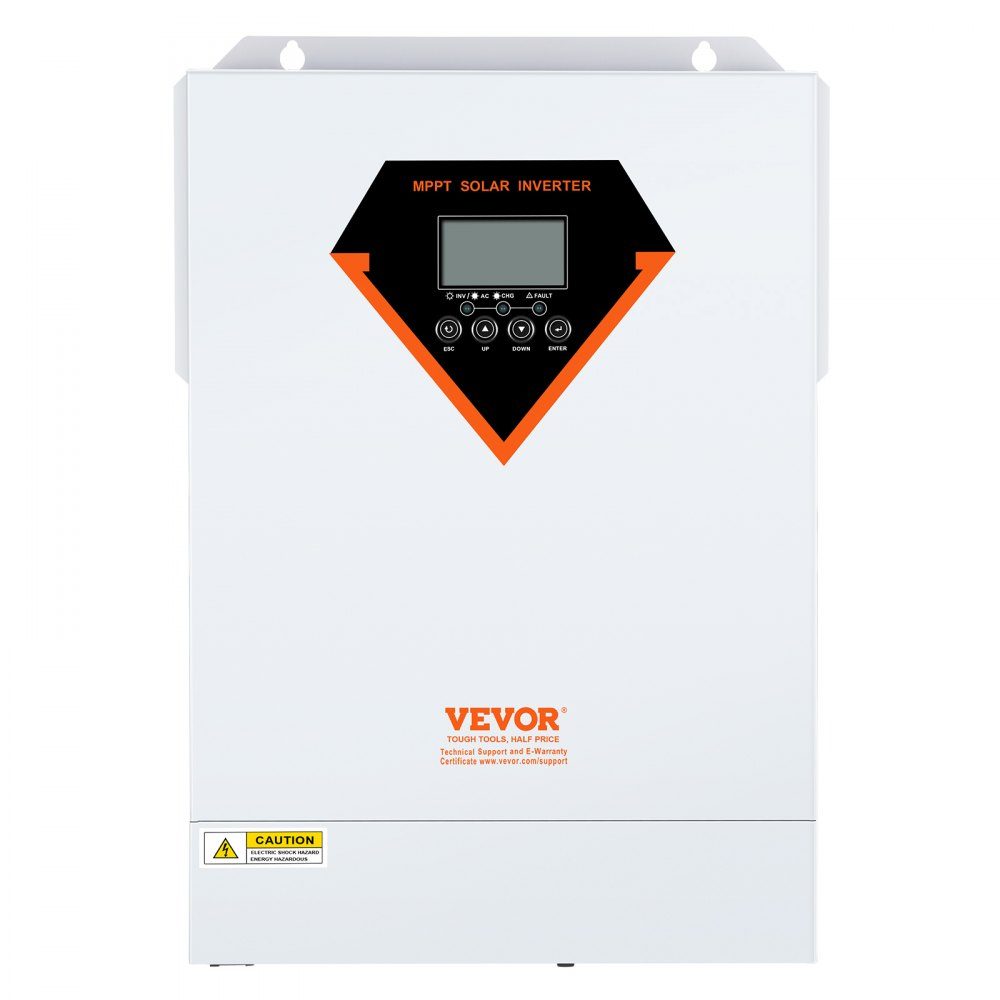 2 in 1 Hybrid Solar Inverter 5500W Solar Inverter 11000 VA Pure Sine Wave MPPT LCD Display 3 Charging Modes (Solar Charge, Grid Charge, Hybrid Charge) and 4 Output Modes (UTL, SOL, SBU, SUB)