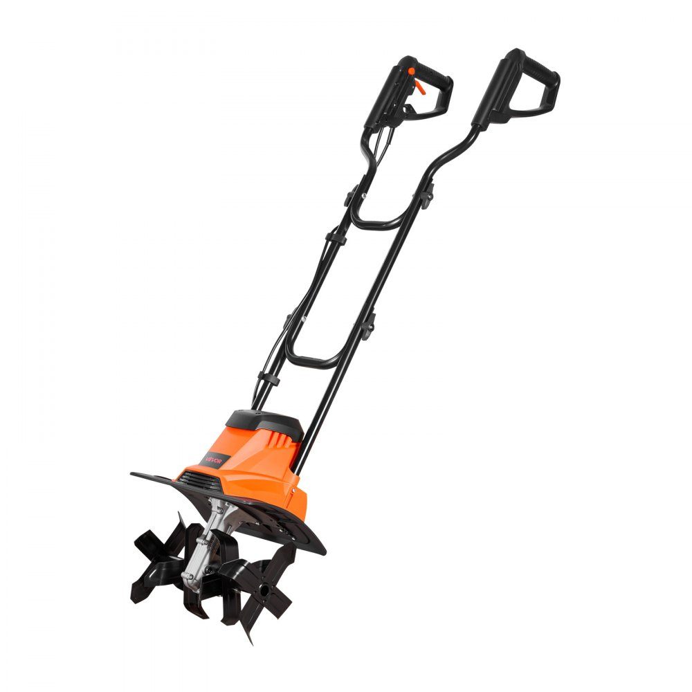 Electric motor hoe 36 cm working width, 22 cm working depth, 1200 W motor hoe, soil shredder, cultivator with steel tines & folding handle, garden tiller for lawn, yard and garden maintenance