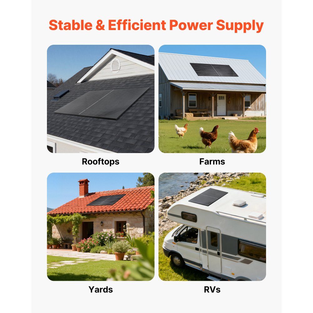 Monokristalline Solarmodule, 400 W, 2er-Pack, PV-Modul mit MC4-Ausgang und Aluminiumrahmen, Solarpanel, IP65, wasserdicht, netzunabhängig, Balkon-Kraftwerk für Auto, Boot, Wohnmobil, Flachdach