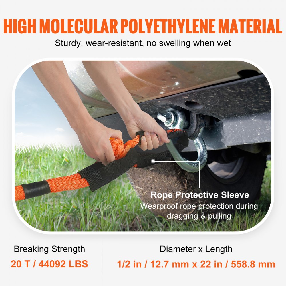 Weiche synthetische Schäkel, 12,7 x 558,8 mm, 2 Stück, Bergungs-Abschleppschäkelseil, 20T Bruchfestigkeit, Aufbewahrungstasche für UTV, ATV, LKW, Jeep, ATV, Orange Weiche synthetische Schäkel, 12,7 x 558,8 mm, 2 Stück, Bergungs-Abschleppschäkelseil, 20T Bruchfestigkeit, Aufbewahrungstasche für UTV, ATV, LKW, Jeep, ATV, Orange