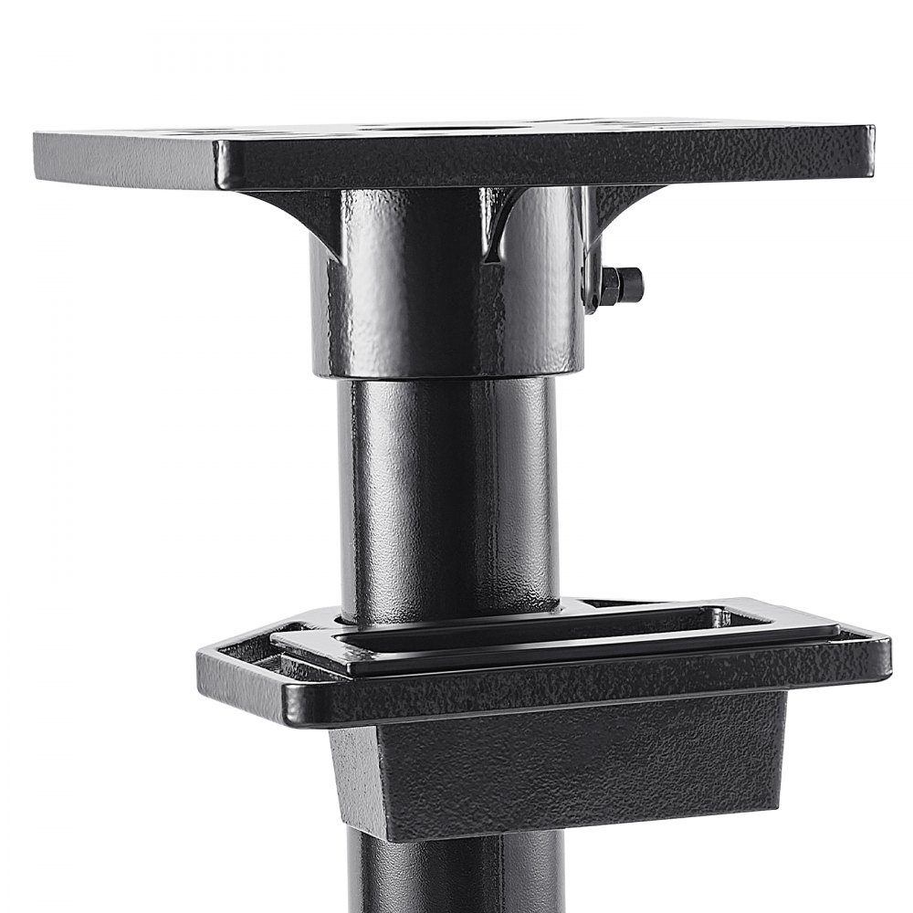 Bench grinder stand, vise floor base with 27 x 27 cm mounting plate, pre-cut mounting slots and water container, compatible with most bench grinders