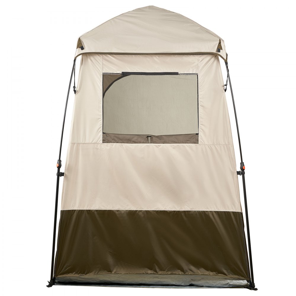 Douchetent met 1 kamer, waterdichte toilettent (145x145x215 cm), kleedtent inclusief haringen en touwen en draagtas en dwarsbalk, gemaakt van 210D Oxford-stof voor kamperen, strandvissen, kaki Douchetent met 1 kamer, waterdichte toilettent (145x145x215 cm), kleedtent inclusief haringen en touwen en draagtas en dwarsbalk, gemaakt van 210D Oxford-stof voor kamperen, strandvissen, kaki