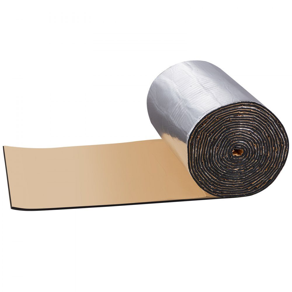Tapis d'isolation de voiture 3,3 m² Tapis anti-battement 419,1 x 8001 mm Isolation de véhicule Feuille d'aluminium de 200 mil (5 mm) d'épaisseur Tapis insonorisant Résistant à la chaleur Isolation phonique Isolation acoustique Isolation phonique
