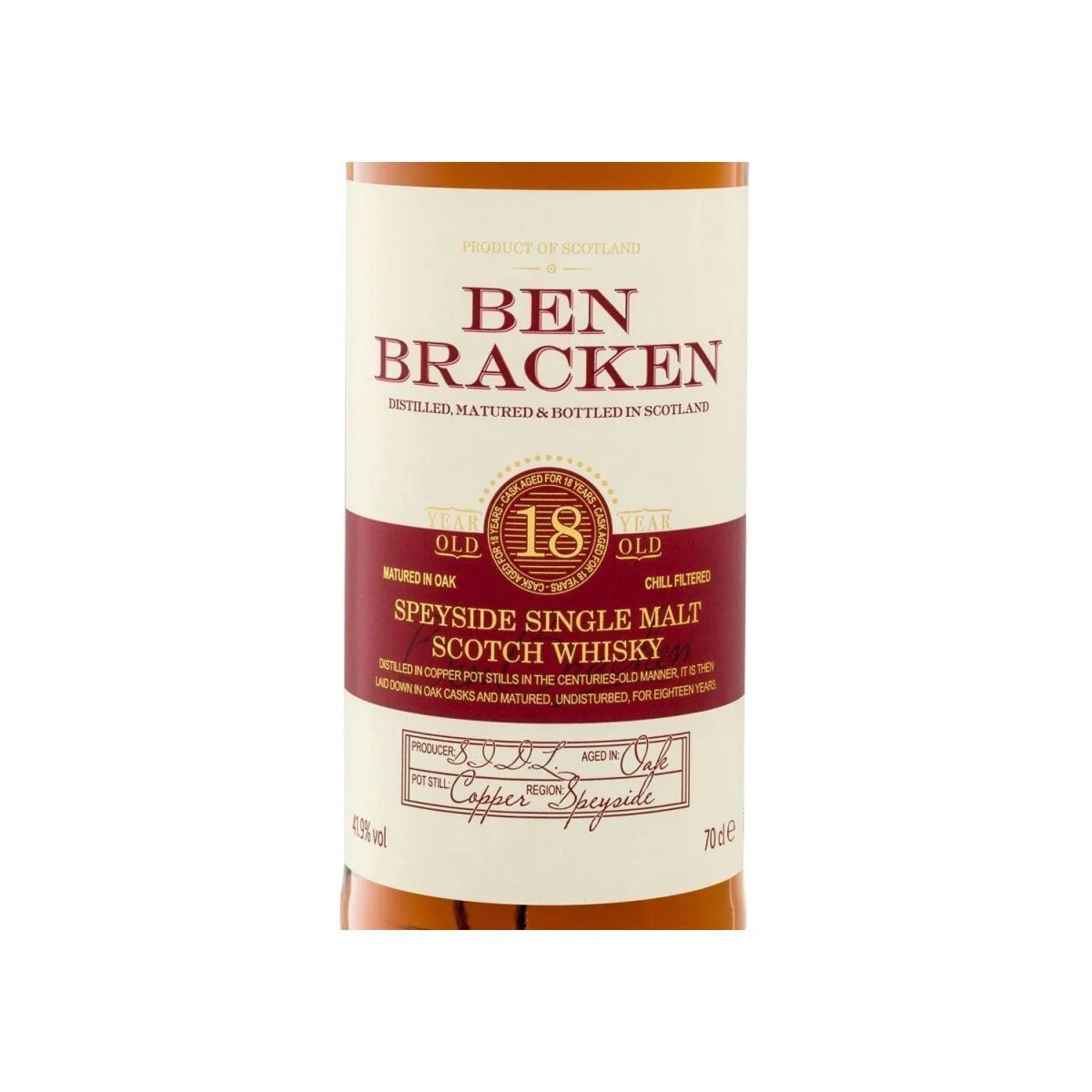 Ben Bracken Speyside Single Malt Scotch Whisky 18 Jahre 41,9 % Vol