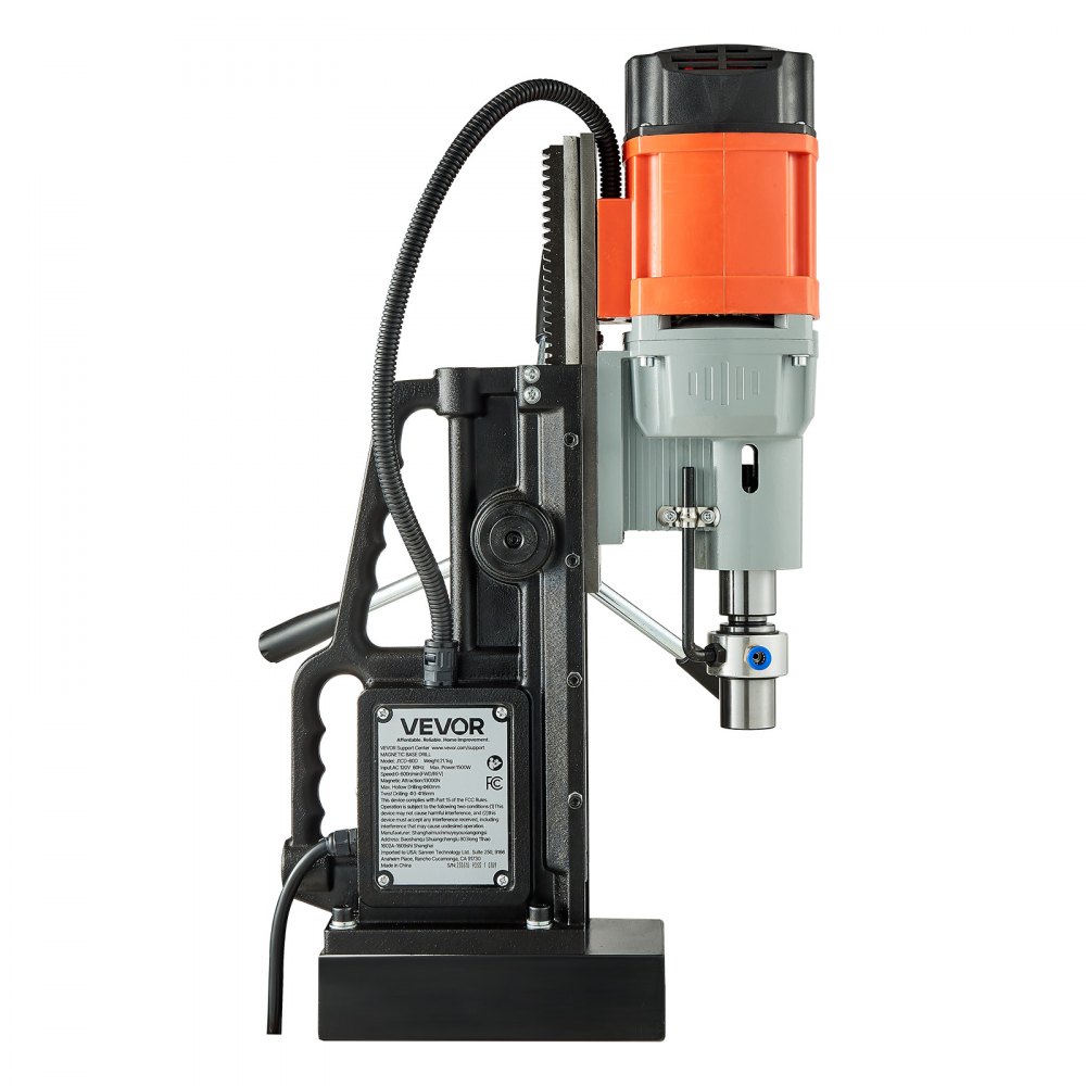 Perceuse magnétique 1,5 kW, diamètre de perçage 60 mm, puissance 13 000 N, perceuse magnétique avec cône Morse et vitesses réglables, filetage M3-M16 pour surfaces métalliques, bricoleurs Perceuse magnétique 1,5 kW, diamètre de perçage 60 mm, puissance 13 000 N, perceuse magnétique avec cône Morse et vitesses réglables, filetage M3-M16 pour surfaces métalliques, bricoleurs