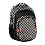 Sac à dos jeunesse BeUniq à carreaux fraise