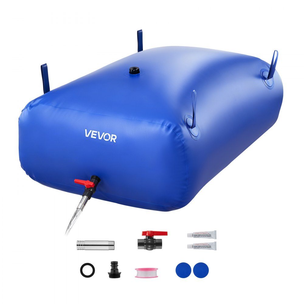 Water Storage Bladder, 330L Water Bag with Faucet, Foldable and Portable Water Bag Made of 1000D PVC, Water Storage for Irrigation System, Drought Resistance and Disasters, Blue