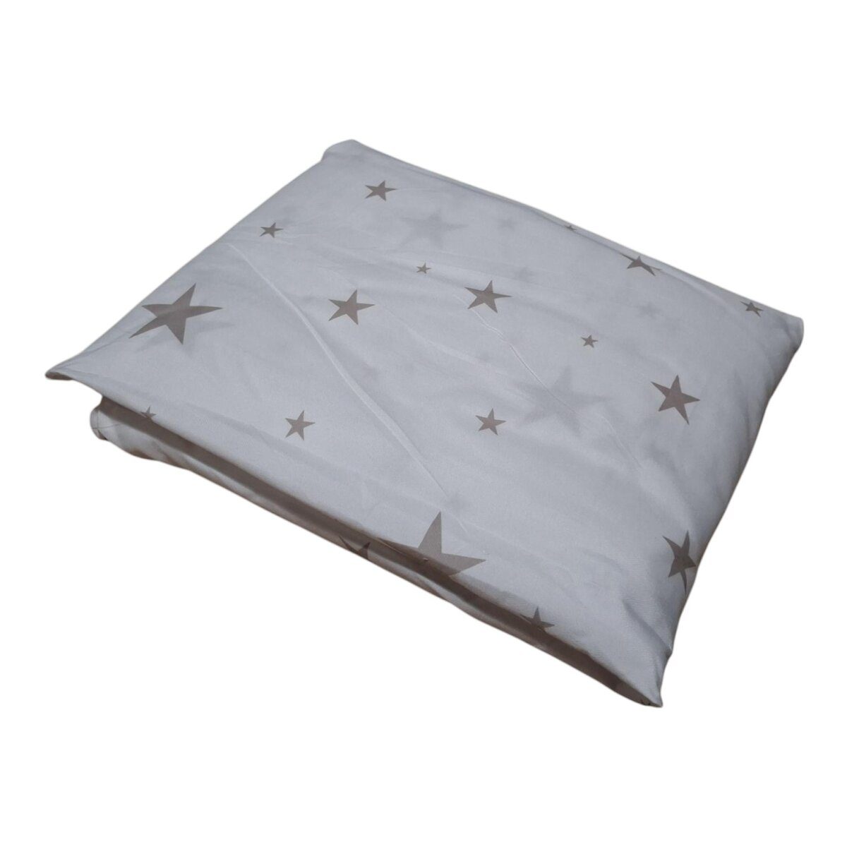 LIVARNO home microvezel satijnen beddengoed, 140 x 200 cm, 70 x 90 cm, wit met sterren