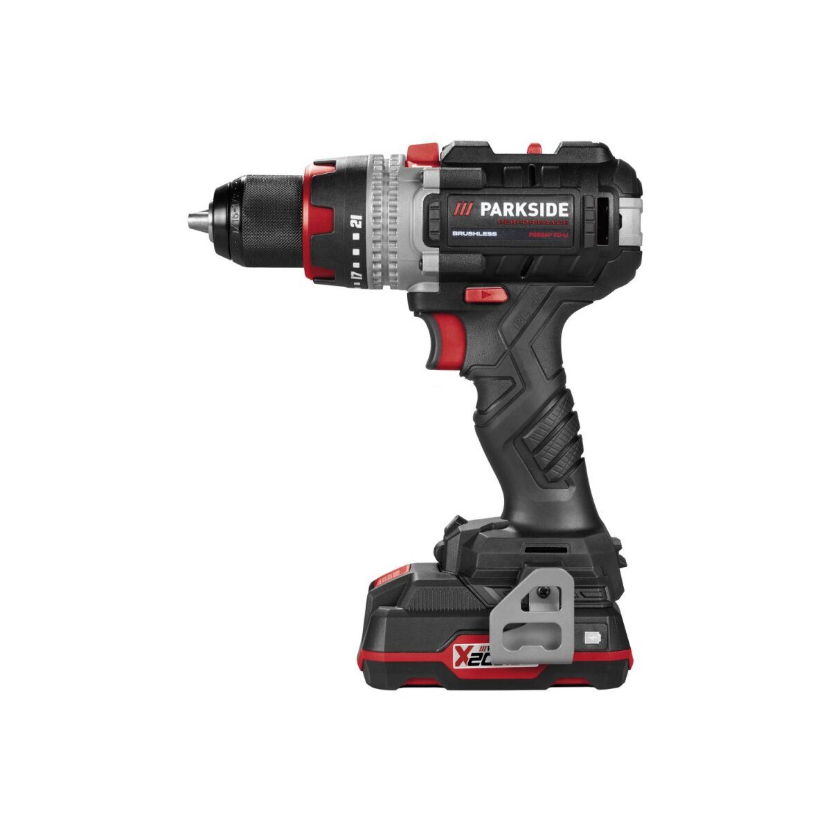 PARKSIDE PERFORMANCE® 20 V cordless impact drill set “PSBSAP 20-Li D4”, with battery and charger