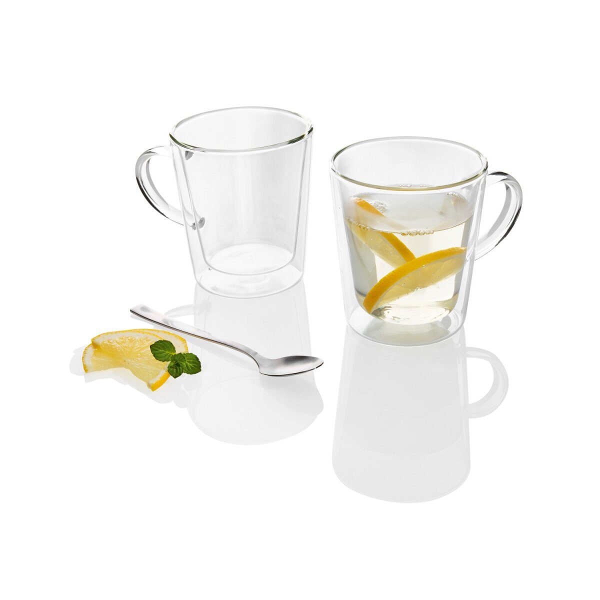 LIVARNO home Thermogläser aus doppelwandigem Borosilikatglas (Teeglas 2er Set)