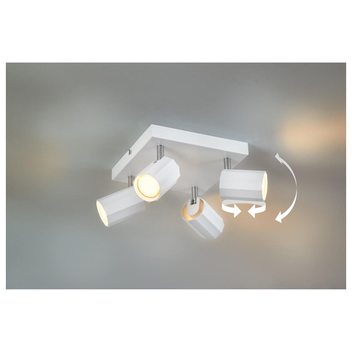 LIVARNO home ceiling track light / ceiling spotlight, with 4 tilting and swiveling spots (ceiling spotlight, white)